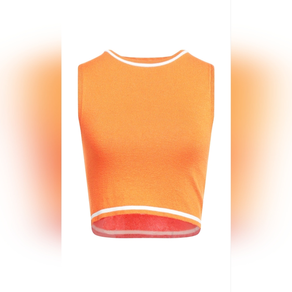NA-KD Orange Sleeveless Knit Tank Top